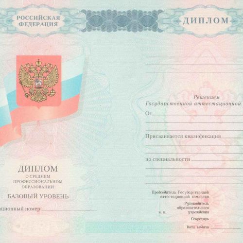 Диплом колледжа 2008-2010